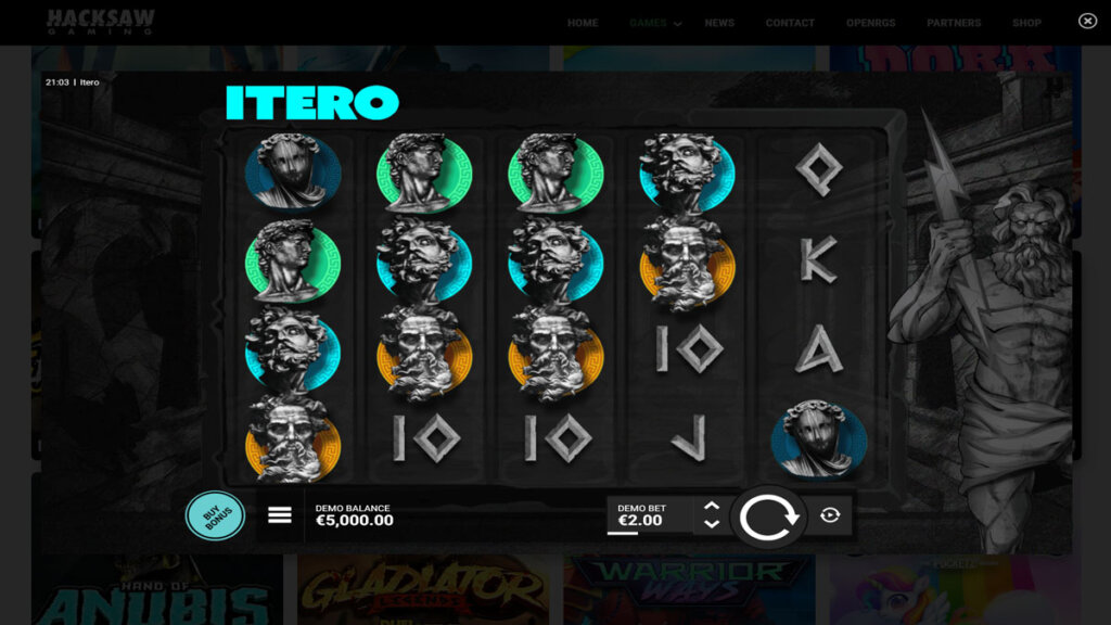 Screenshot of Itero during normal gameplay