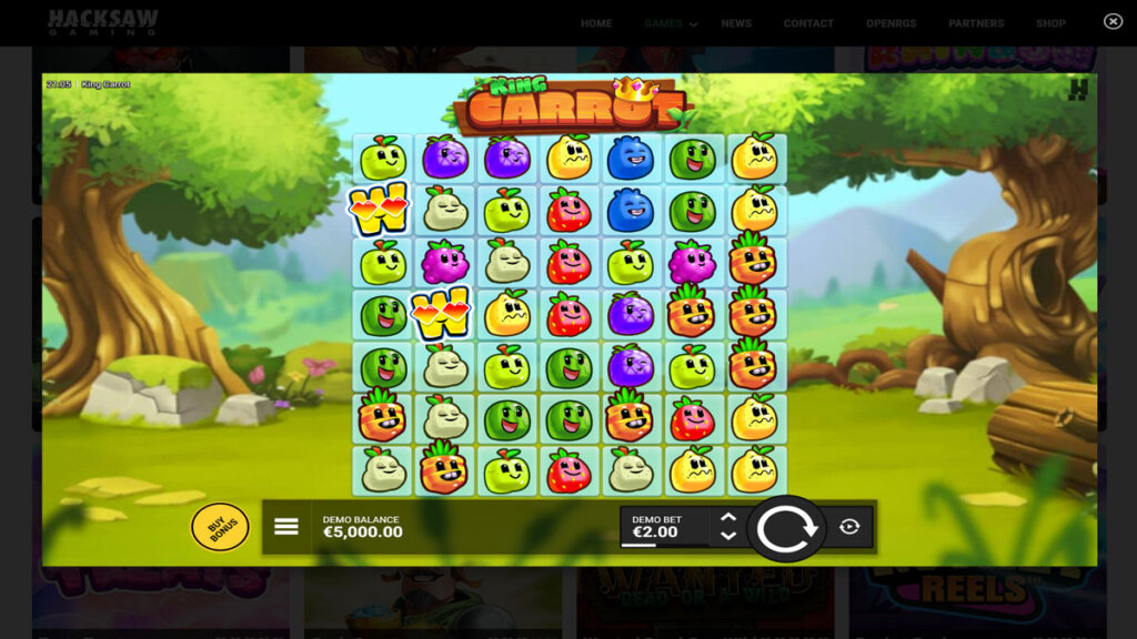 Screenshot of King Carrot during normal gameplay