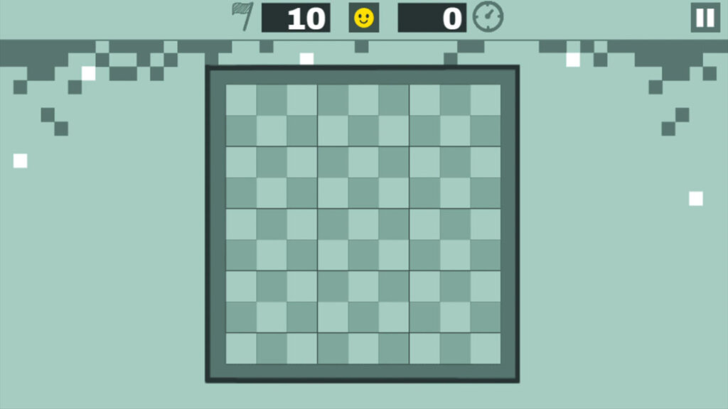 Screenshot of the normal gameplay on mine sweeper