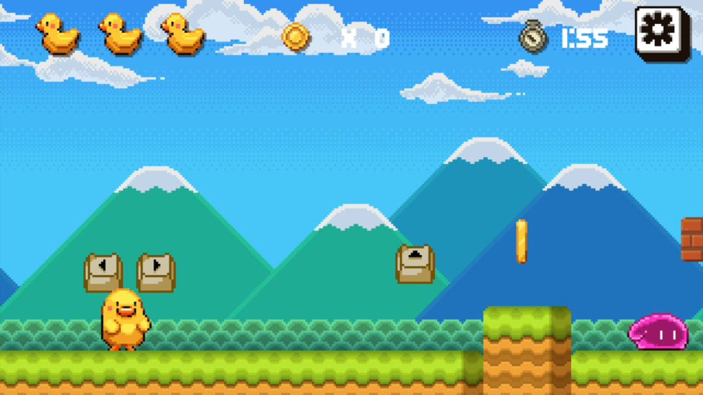 Screenshot of Run Run Duck during normal gameplay