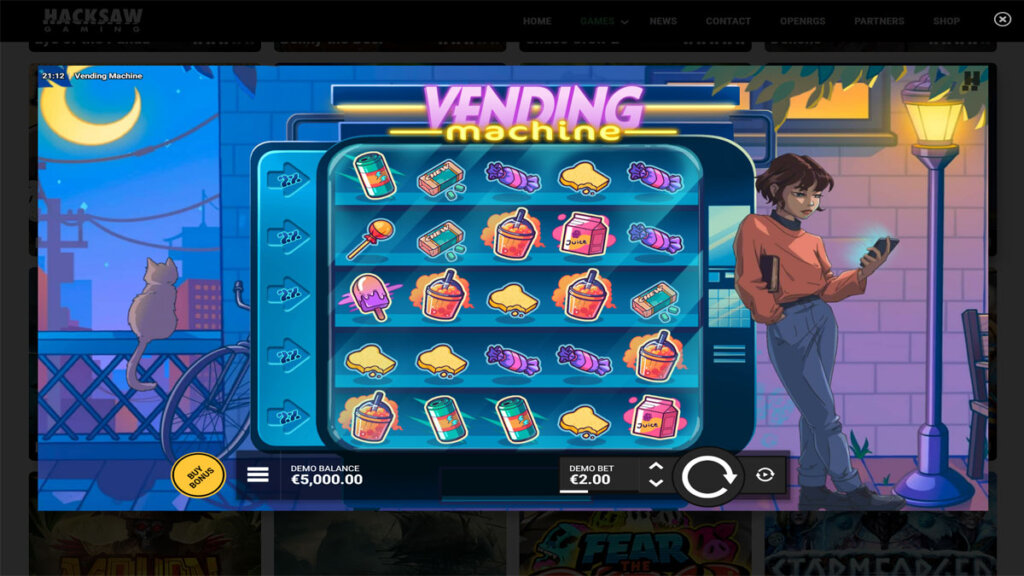 Screenshot of Vending Machine during normal gameplay